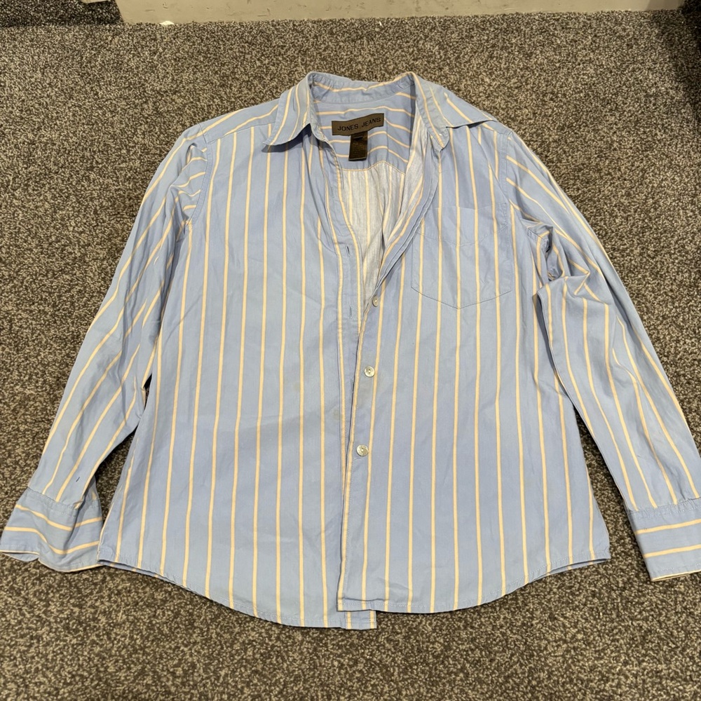 Joe's Jeans Light Blue Striped Men's Shirt